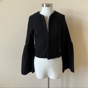 New! Cupcakes and Cashmere bell sleeve top NWT black